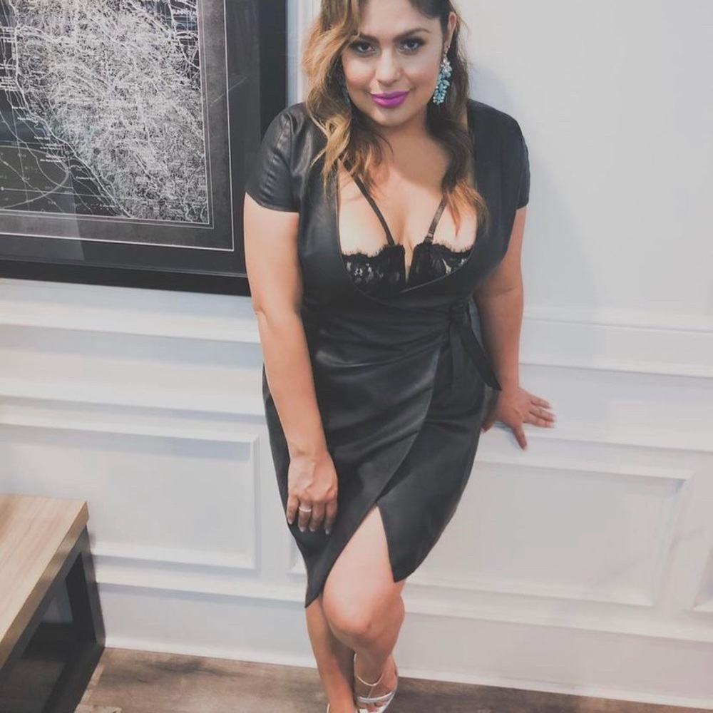 TOP SHOP LEATHER DRESS